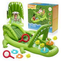 Bestway vandens žaidimų aikštelė CROCODILE 234x163x87 cm + čiuožynė ir priedai 53169