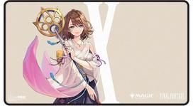 UP - Magic: The Gathering -  Final Fantasy Yuna, Grand Summoner Black-Stitched Playmat
