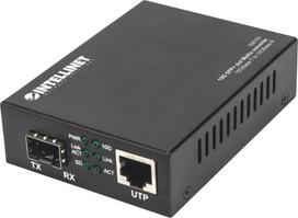 Intellinet 10GBase-T to 10GBase-R Media Converter, 1 x 10GB SFP+ Slot, 1 x 10GB RJ45 Port