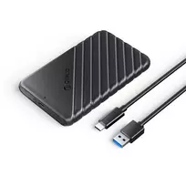 ORICO ENCLOSURE HDD/SSD 2,5" USB-C 3.1 6GBPS, JUODAS