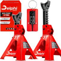 Automobiliniai dirbtuvių stovai Delphi tools 3T, reguliuojamos atramos, 2 vnt.