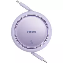 Baseus Free2Pull Išplečiamasis USB C į iP Ligtning greitojo įkrovimo laidas 1 m 20 W Violetinė