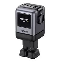 Sieninis įkroviklis Uno GaN 100W USB-A + 3xUSB-C QC4.0+ PD3.0, pilkas