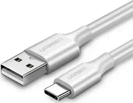 Niklowany kabel USB-C QC3.0 UGREEN 1m (biały)