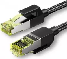 UGREEN NW150 Kabel sieciowy w oplocie, Ethernet RJ45, Cat.7, F/FTP, 2m (czarny)