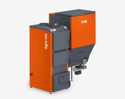 Katilas granulinis AGRO UNI 15 su 15 kW Zenono degikliu 600l talpa ir pelenų šalinimo mechanizmu