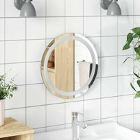 Vonios kambario veidrodis su LED, 40cm, apskritas