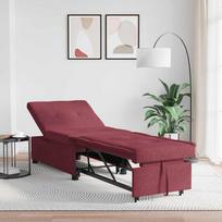 Ištraukiama sofa-lova Vyno raudona 194 x 50 x 82 cm audinys