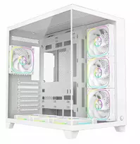 „Rampage“ kompiuterio korpusas su grūdintu stiklu „SEALITE“, 7 ARGB PWM ventiliatoriai, baltas