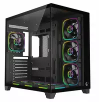 „Rampage“ kompiuterio korpusas su grūdintu stiklu „SEALITE“, 7 ARGB PWM ventiliatoriai, juodos spalvos
