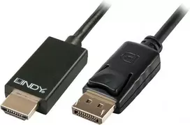 „Lindy“ „DisplayPort“ – „HDMI“ kabelis, 2 m, juodas (41717)