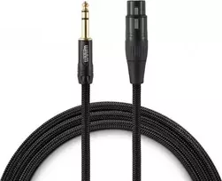 „WARM AUDIO“ kabelis, 6,3 mm „Jack“ – XLR, 1,8 m, juodas (WARM PREM-XLRF-TRSM-6          )