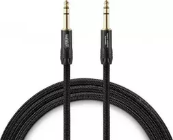 „WARM AUDIO“ laidas: 6,3 mm „Jack“ – 6,3 mm „Jack“, 1,8 m, juodas (WARM PREM-TRS-6)