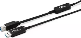 „MicroConnect“ USB-A – USB-B kabelis, 15 m, juodos spalvos (MC-USB3.0AB15OP)