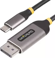 „StarTech“ AV adapteris „StarTech 142-USBC-DP-8K-10F“ – 3 m USB Type-C–DisplayPort kabelinis adapteris, juodos ir pilkos spalvos