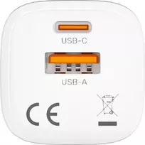 „Unitek“ įkroviklis P1125AWH01-EU, 1x USB-A, 1x USB-C, 3 A (P1125AWH01-EU)