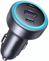 Ugreen įkroviklis UGREEN EC307 automobilinis įkroviklis, USB + 2x USB-C, 30 W (juodas)