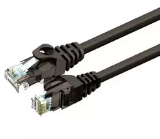 ZOY Ethernet tinklo kabelis, Cat. 6 UTP CCA, juodas, 0,25 m