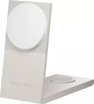 „Native Union Rise 3-in-1 Qi2 Wireless Charger“ įkroviklis – 15 W galios „Qi2“ belaidis įkroviklis, skirtas trims įrenginiams, suderinamas su „MagSafe“ (smiltainio spalvos)