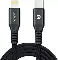 USB-C – „Lightning“ USB-kabelis, 1,5 m, juodos spalvos (4752168141229)