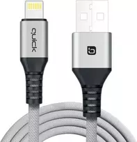 USB-A – „Lightning“ USB-kabelis, 1,5 m, pilkos spalvos (4752168141250)
