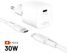 Įkroviklis „Fixed Mini“ su 1 USB-C jungtimi, 3 A (FIXCG30M-CC-WH)