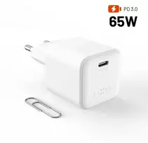 Įkroviklis „Fixed Mini“ su 1 USB-C jungtimi, 3,25 A (FIXCG65M-C-WH)