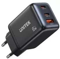 „Unitek Zeno“ įkroviklis: 1x USB-A, 2x USB-C, 3,25 A (P1130ABK01-EU)