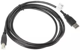 „Lanberg“ USB-A – USB-B kabelis, 1,8 m, juodas (CA-USBA-10CC-0018-BK)