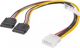 Lanberg Molex – SATA x2, 0,3 m, įvairių spalvų (CA-HDSA-11CU-0030)