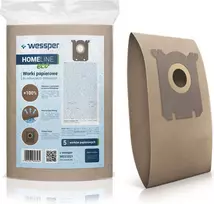 „Wessper“ dulkių siurblio maišeliai, skirti „Philips“, „AEG“, „Electrolux“, „S-Bag“ modeliams – popieriniai, 5 vnt.