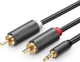 Ugreen kabelis su 3,5 mm „Jack“ jungtimi – RCA (Cinch) x2, 3 m, juodas (UGR541BLK)