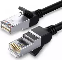 Ugreen tinklo kabelis UGREEN su metalinėmis kištukais, Ethernet RJ45, Cat.6, UTP, 10 m (juodas)