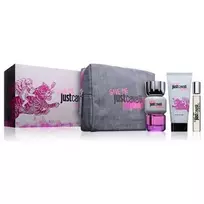 Moteriški kvepalai, „Just Cavalli Give Me Magic for Her“ dovanų rinkinys: EDP 90 ml, kūno losjonas 100 ml, EDP miniatiūra 15 ml ir kosmetinė 90 ml