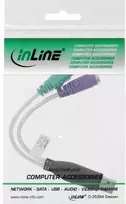 USB-A – PS/2 x2 „InLine“ adapteris, baltas  (33386)