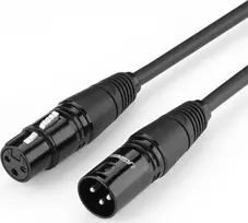 Ugreen AV130 XLR moteriškos jungties į XLR vyriškos jungties kabelis – 1 m (juodas)