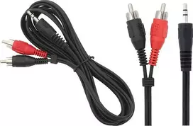 „Blow Jack“ kabelis 3,5 mm – RCA (Cinch) x2, 1,8 m, juodas (4336#)