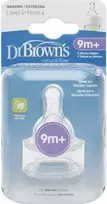 Dr. Browns silikoninis žindukas „4 Standard“, skirtas vaikams nuo 9 mėn., 2 vnt. (QU0053)