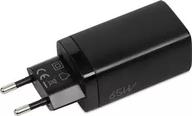 „iBOX“ GaN įkroviklis iBOX C-65 PD65W, 1x USB-A, 2x USB-C, 5 A (ILUC65B)