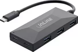 HUB USB InLine 2x USB-C  + 3x USB-A 3.2 Gen1 (35398)