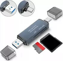 „Zenwire“ skaitytuvas. SD atminties kortelių skaitytuvas su USB 3.0 ir USB-C adapteriu „4-in-1“ (SD + MicroSD + TF), 5Gb/s, iki 2 TB