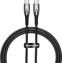 „Baseus“ USB-C – USB-C kabelis, 1 m, juodos spalvos (CADH000701)