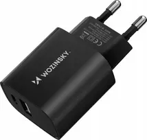 „Wozinsky“ įkroviklis „Wozinsky“ WGWCB USB-A, USB-C 20 W tinklinis įkroviklis – juodas