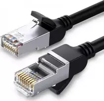 Ugreen tinklo kabelis UGREEN su metalinėmis kištukais, Ethernet RJ45, Cat.6, UTP, 2 m (juodas)