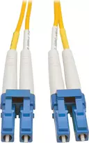 „Eaton Eaton Tripp Lite“ serijos dvigubas vienmodis 9/125 šviesolaidinis jungiamasis kabelis (LC/LC), 2 m (6 pėdų) - Jungiamasis kabelis – LC vienmodis (M) į LC vienmodis (M) – 2 m – šviesolaidis – dupleksinis – 9/125 mikrometrai – „Riser“ – geltonas