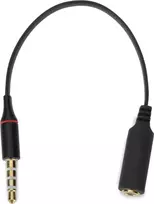 „Mozos“ AV adapteris: 3,5 mm „Jack“ – 3,5 mm „Jack“, juodos spalvos (ASM-5)