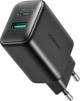 „Joyroom“ įkroviklis „Joyroom“ JR-TCF13, prijungiamas prie elektros tinklo, USB-C / USB-A, 25 W, SFC / PPS / PD – juodos spalvos