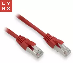 LYNX FTP jungiamasis kabelis Cat5e, PVC, CCA, 0,3 m, raudonas (pakuotėje yra 10 vnt.)