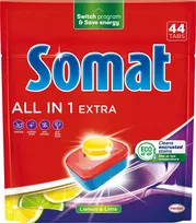 „Somat“ indaplovės tabletės „All in 1 Extra Lemon & Lime“, 44 vnt.