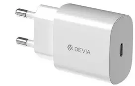 „Devia“ įkroviklis „Devia“ tinklinis įkroviklis „Smart PD“ 25 W, 1x USB-C, baltas